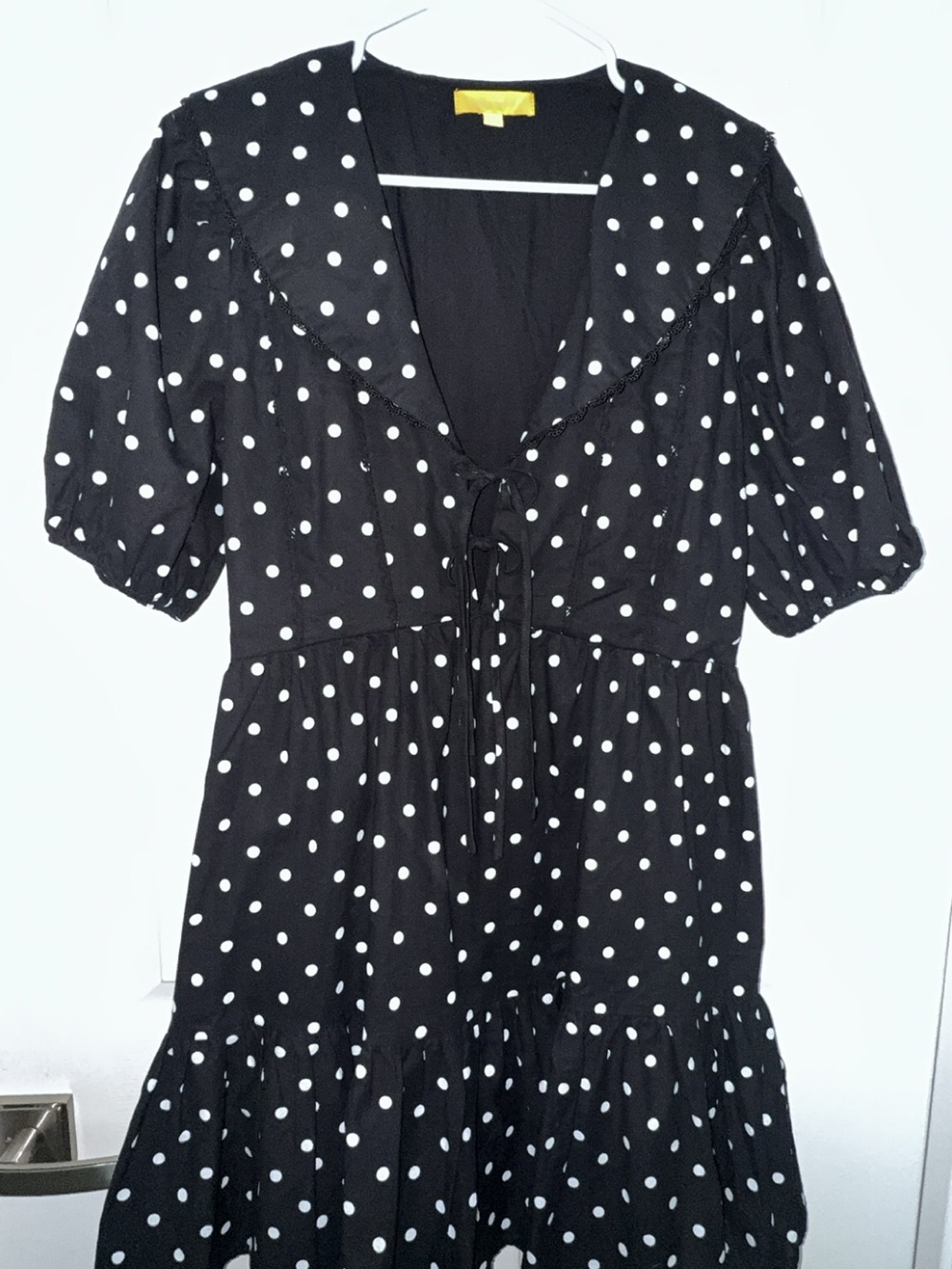 NWOT Flying Tomato Black Polka Dot Midi Dress
